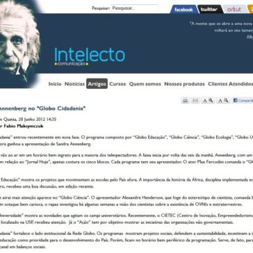 Sandra Annenberg no “Globo Cidadania” – Intelecto Comunicação