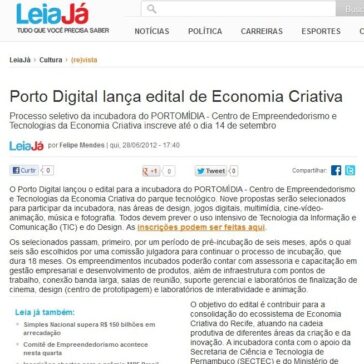 Porto Digital lança edital de Economia Criativa – Leia Já