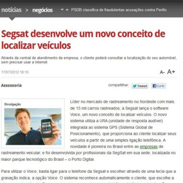Segsat desenvolve um novo conceito de localizar veículos – Primeira Edição