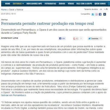 Ferramenta permite rastrear produção em tempo real – SEBRAE