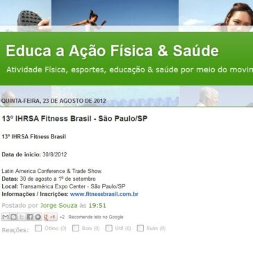 13° IHRSA Fitness Brasil – São Paulo/SP – Educa a ação física