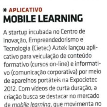 Mobile Learning – Gestão & Negócios