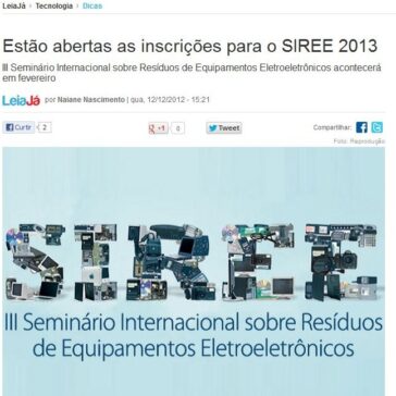 Estão abertas as inscrições para o SIREE 2013 – Leia Já
