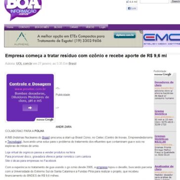 Empresa começa a tratar resíduo com ozônio e recebe aporte de R$ 9,6 mi – Boa Informação