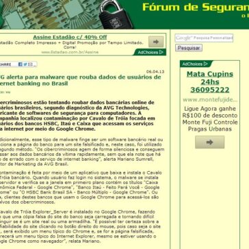 AVG alerta para malware que rouba dados de usuários de internet banking no Brasil – Fórum de Segurança