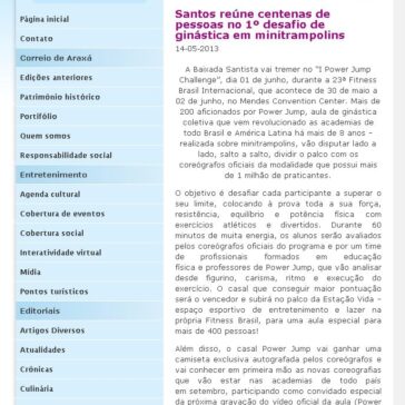 Santos reúne centenas de pessoas no 1° desafio de ginástica em minitrampolins – Correio de Araxá