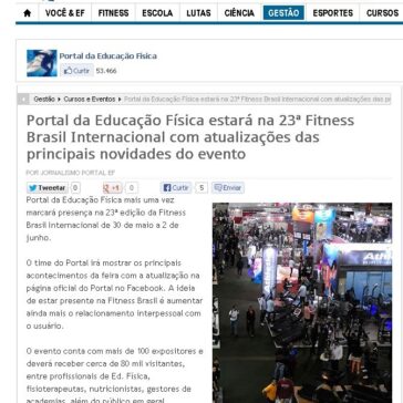 Portal da Educação Física estará na 23ª Fitness Brasil Internacional com atualizações das principais novidades do evento – Portal da Educação Física