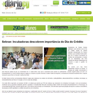 Sebrae: Incubadoras descobrem importância do Dia do Crédito – Diário CG