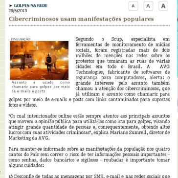 Cibercriminosos usam manifestações populares – Jornal de Jundiaí