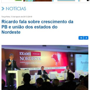 Ricardo fala sobre crescimento da PB e união dos estados do Nordeste – Paraíba Online