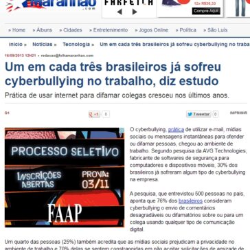 Um em cada três brasileiros já sofreu cyberbullying no trabalho, diz estudo – Folha Maranhão