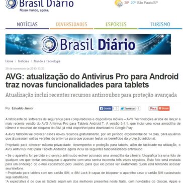 AVG: atualização do Antivirus Pro para Android traz novas funcionalidades para tablets – Brasil Diário