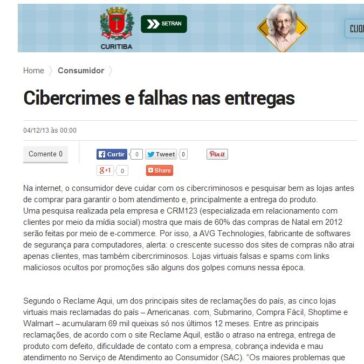 Cibercrimes e falhas nas entregas – Bem Paraná