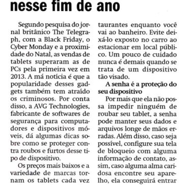 AVG orienta usuários de tablets contra roubos nesse fim de ano – Jornal de Jundiaí