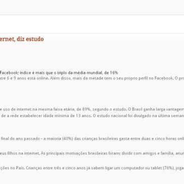 97% das crianças brasileiras entre 6 e 9 anos usam internet, diz estudo – Café das Quatro