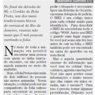 Protegendo o celular nesse Carnaval – Empresas e Negócios