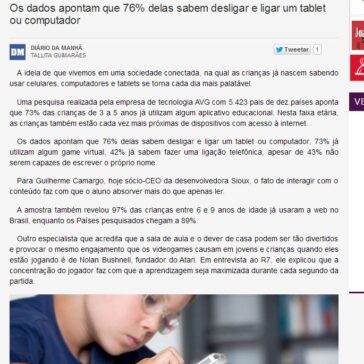 73% das crianças de 3 a 5 anos já utilizam algum aplicativo educacional – Diário da Manhã