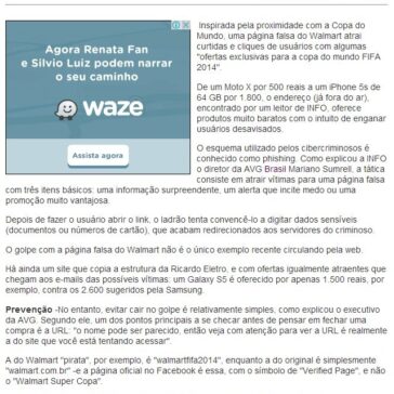 Página falsa do Walmart usa ofertas para roubar dados – EcoFinanças