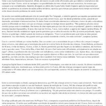 Tecnologia em excesso afeta a saúde física e mental das crianças – Diário de Pernambuco