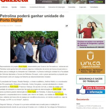 Petrolina poderá ganhar unidade do Porto Digital – Gazetta