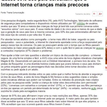 Quase 80% dos pais acreditam que a Internet torna crianças mais precoces – Ribeirão Preto Online