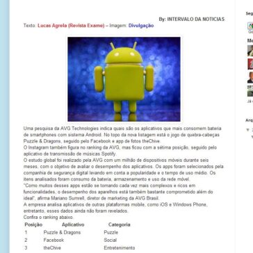Conheça os apps que mais consomem bateria de Android – Intervalo da Notícias