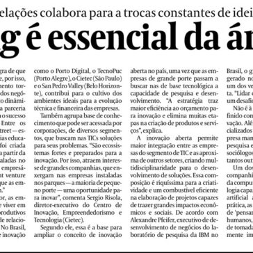 Networking é essencial da área de TIC – Valor Econômico – Página F5