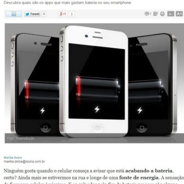 Lista: os 10 aplicativos devoradores de bateria – A Notícia