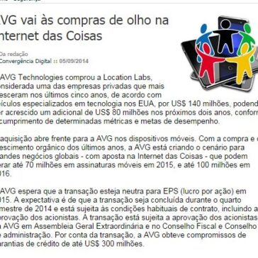 AVG vai às compras de olho na Internet das Coisas – Convergência Digital