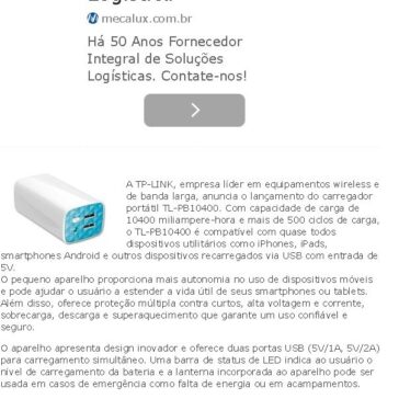 TP-LINK lança carregador portátil com proteção múltipla – Notícias Legais