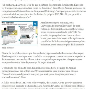 Urna eletrônica faz 18 anos sob críticas – Valor