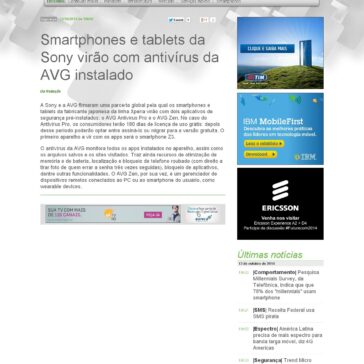 Smartphones e tablets da Sony virão com antivírus da AVG instalado – Mobile Time