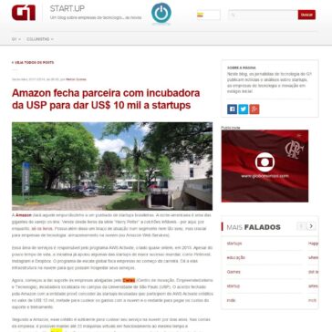 Amazon fecha parceira com incubadora da USP para dar US$ 10 mil a startups – G1