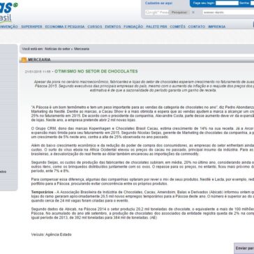 Otimismo no setor de chocolates – ABRAS