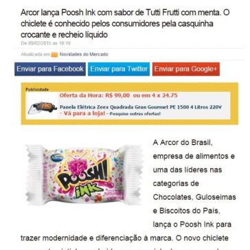 Arcor lança Poosh Ink com sabor de Tutti Frutti com menta – Rede Lajeado