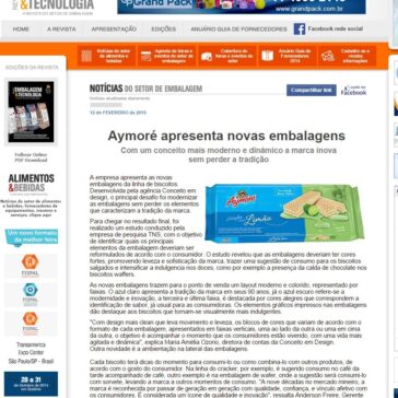 Aymoré apresenta novas embalagens – Embalagens & Tecnologia