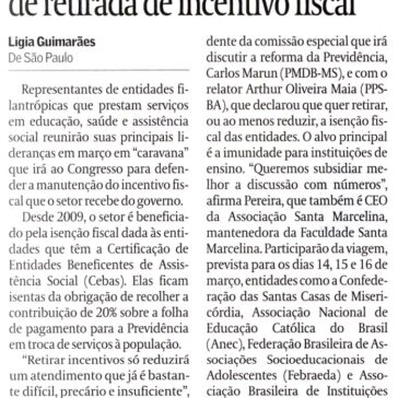 Filantrópicas criticam proposta de retirada de incentivo fiscal – Valor Econômico