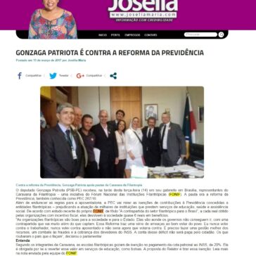 GONZAGA PATRIOTA É CONTRA A REFORMA DA PREVIDÊNCIA – Blog da Josélia Maria