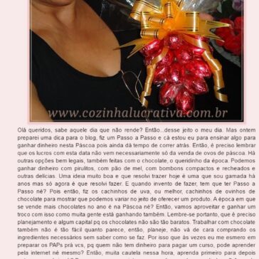 – Faça & Venda de Páscoa – Cachos de Ovinhos de Chocolate – Saída de Emergência