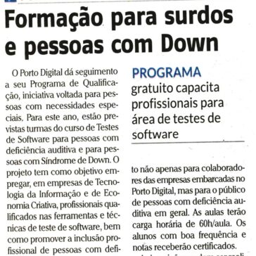 Formação para surdos e pessoas com Down – Folha de Pernambuco – Página 07