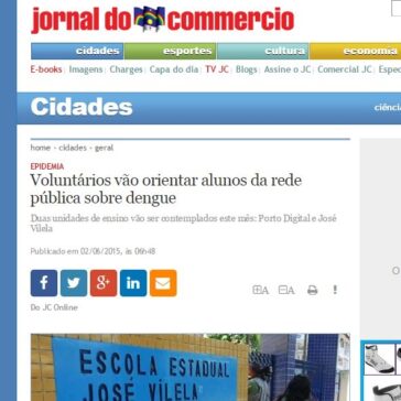 Voluntários vão orientar alunos da rede pública sobre dengue – Jornal do Commércio