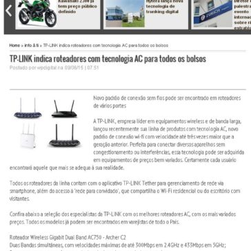 TP-LINK indica roteadores com tecnologia AC para todos os bolsos – Jornal Web Digital