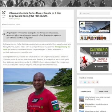 Ultramaratonista Carlos Dias enfrenta os 7 dias de prova da Racing the Planet 2015 – Ultratrail BR