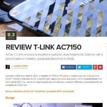 Review T-Link AC7150 – Techtudo