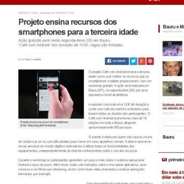 Projeto ensina recursos dos smartphones para a terceira idade – G1