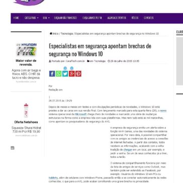 Especialistas em segurança apontam brechas de segurança no Windows 10 – Boa Informação