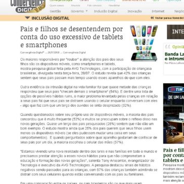 Pais e filhos se desentendem por conta do uso excessivo de tablets e smartphone – Convergência Digital