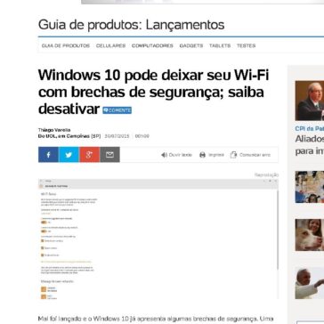 Windows 10 pode deixar seu Wi-Fi com brechas de segurança; saiba desativar – UOL Notícias