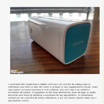 Análise TP-LINK powerbank 10400 mAh – Aberto até de Madrugada