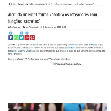 Além da internet ?turbo?: confira os roteadores com funções ?secretas? – Boa Informação